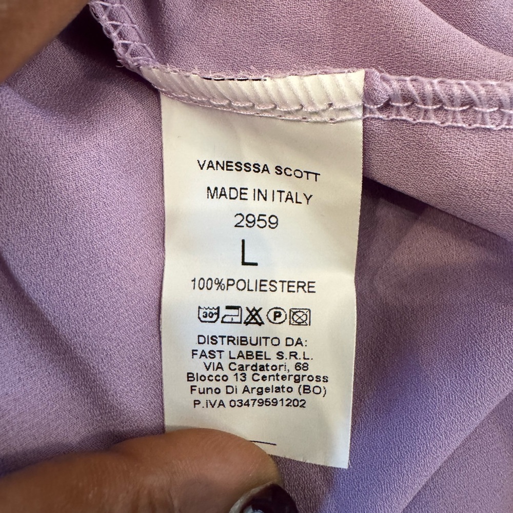💜 Ethereal Lavender Pleated Mini Dress - Smocked Waist & Ruffle Detail - Size L - Picture 9 of 9